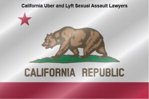 California state flag featuring a brown bear walking on green grass toward a red star with a red stripe at the bottom.